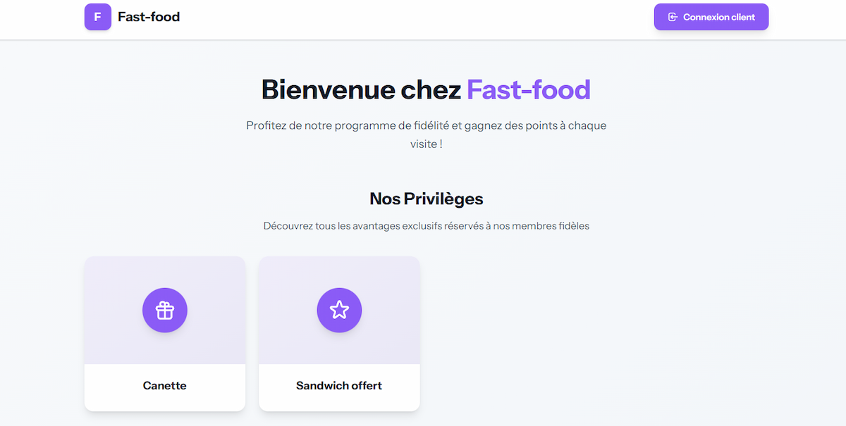 Page d'accueil commerce 1