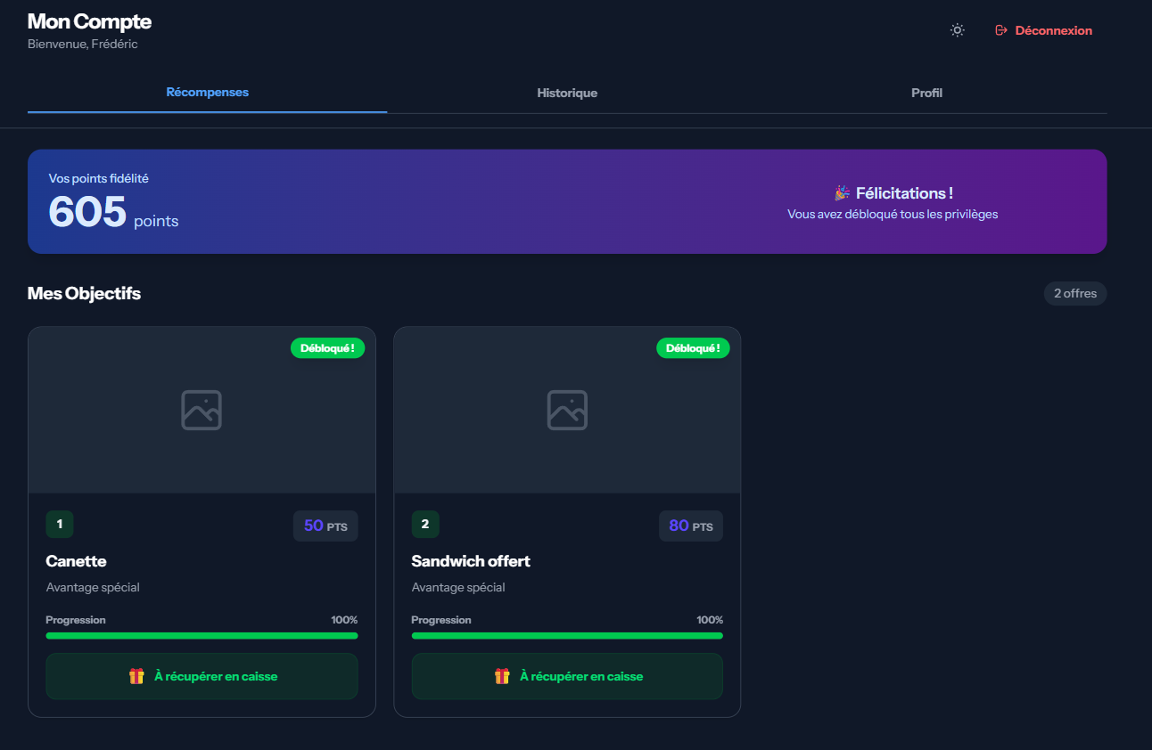 Espace client mobile